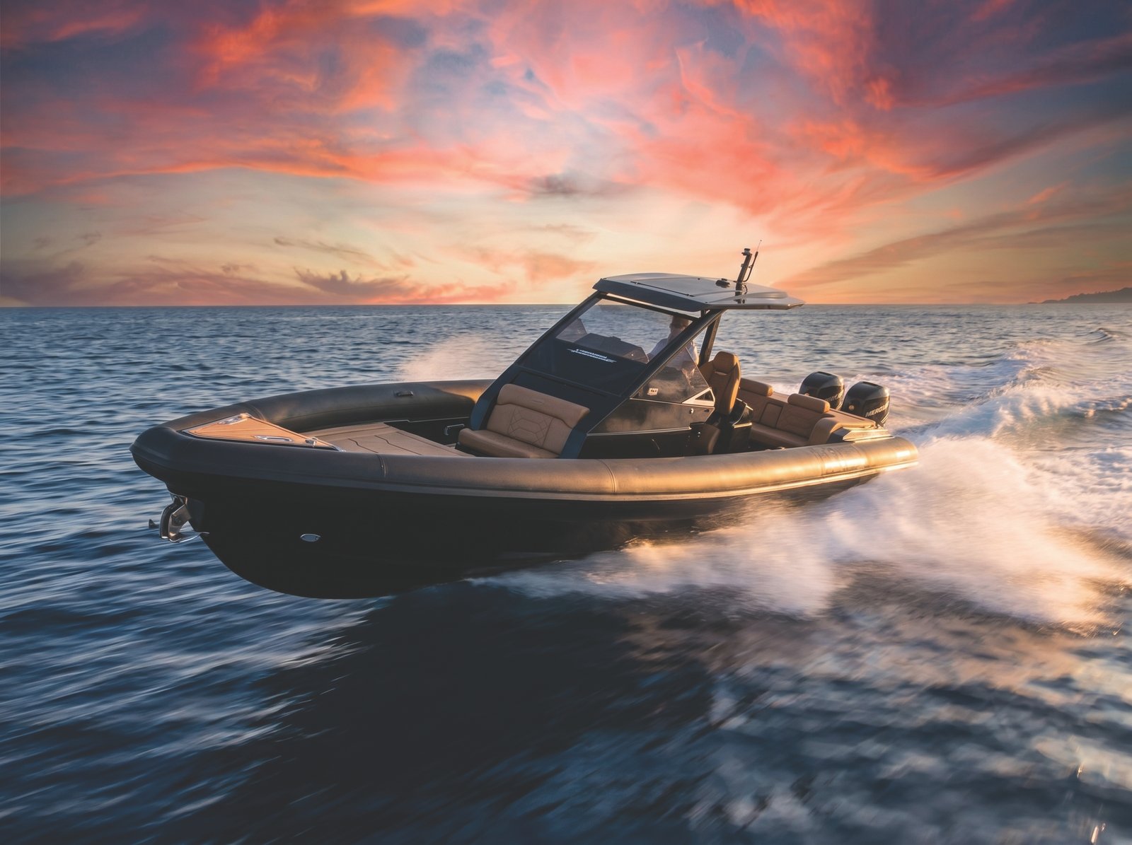 Technohull 38 Grand Sport at sunset